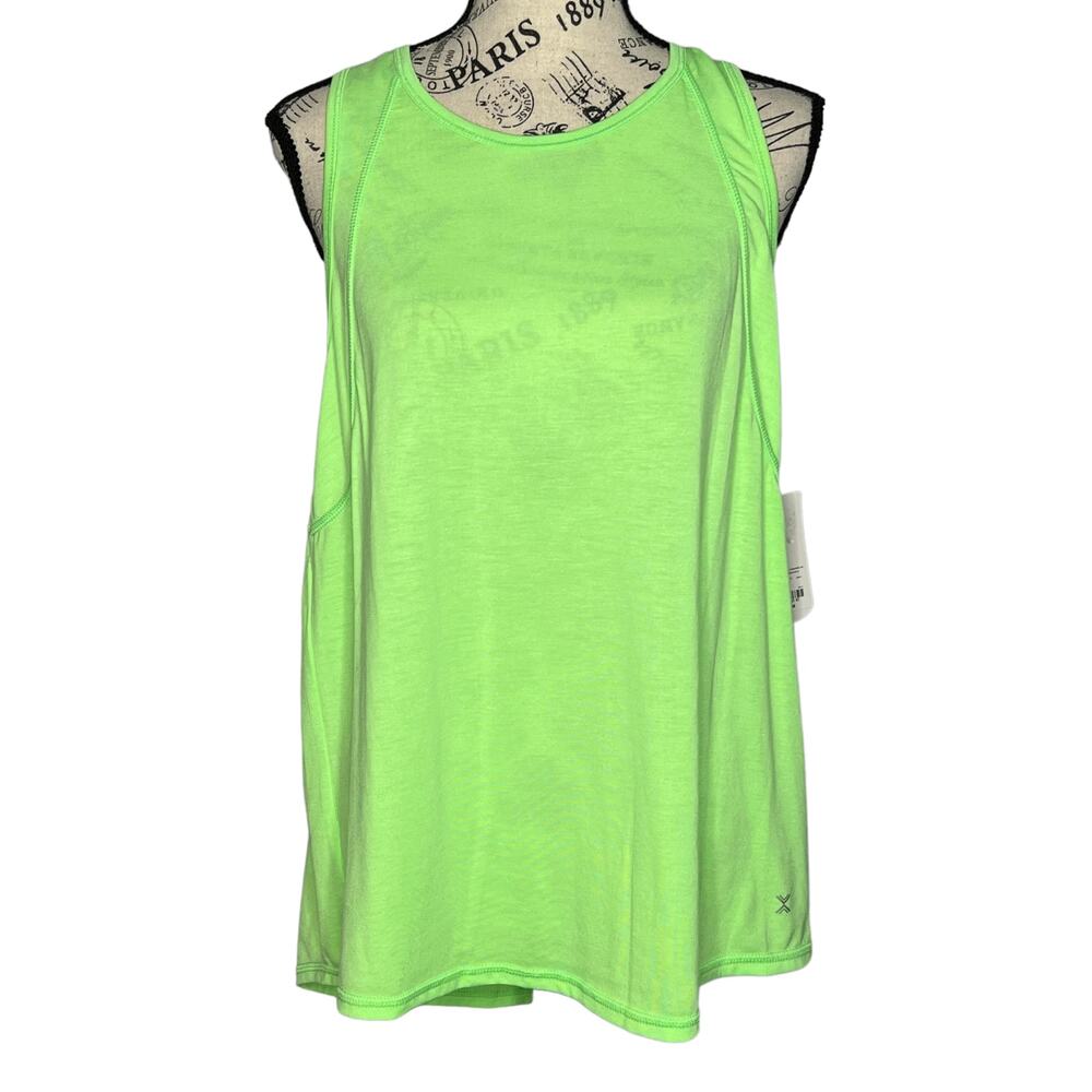 Xersion MEDIUM Stretch Quick-Dri Racerback Cross Pleat Back Tank